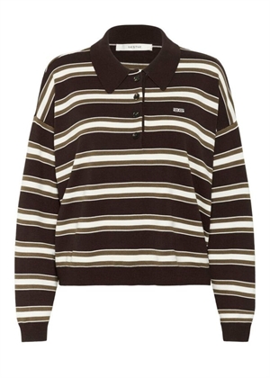 Paige polo bluse Mole/Dark beech Gestuz 